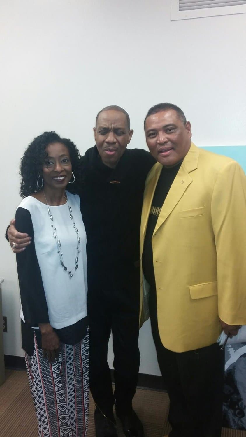 With R&B legend Freddie Jackson backstage at the Jo Long Theater inside the Carver Community Cen
