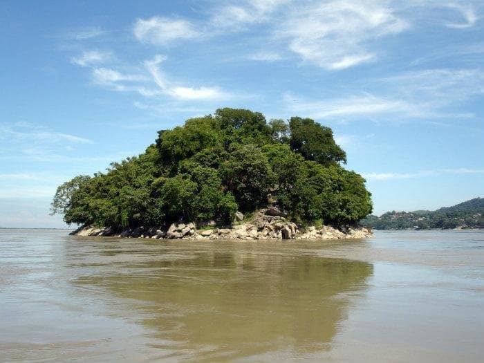 Peacock Island's Unique Shape