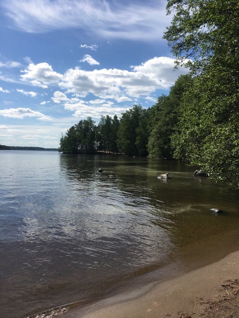 小さな砂浜もあります。