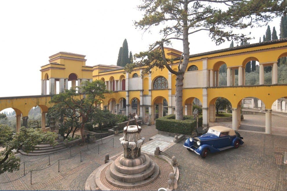 D'Annunzio's manificent Isotta Fraschini car near the Priory