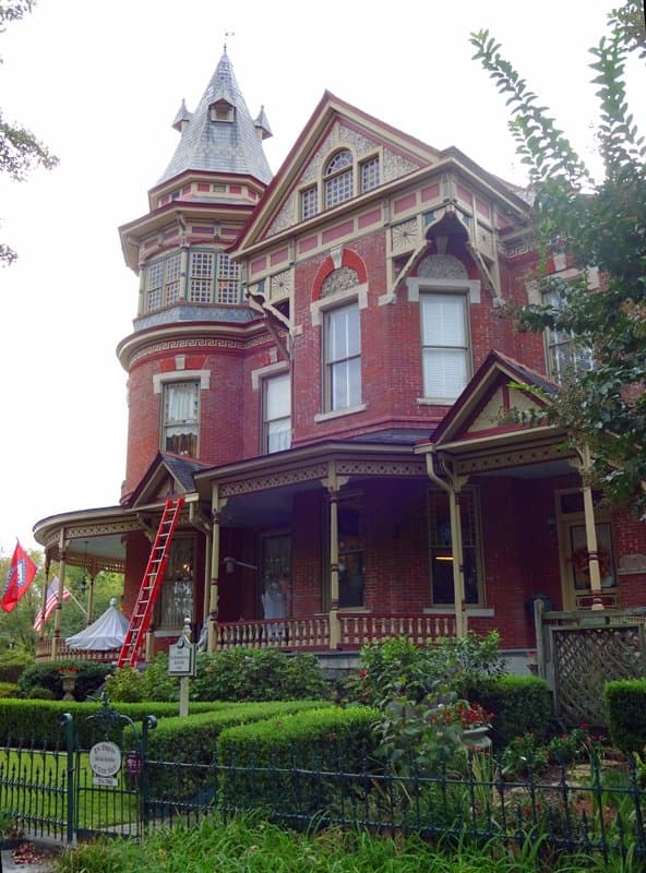 Historic District house being worked on.