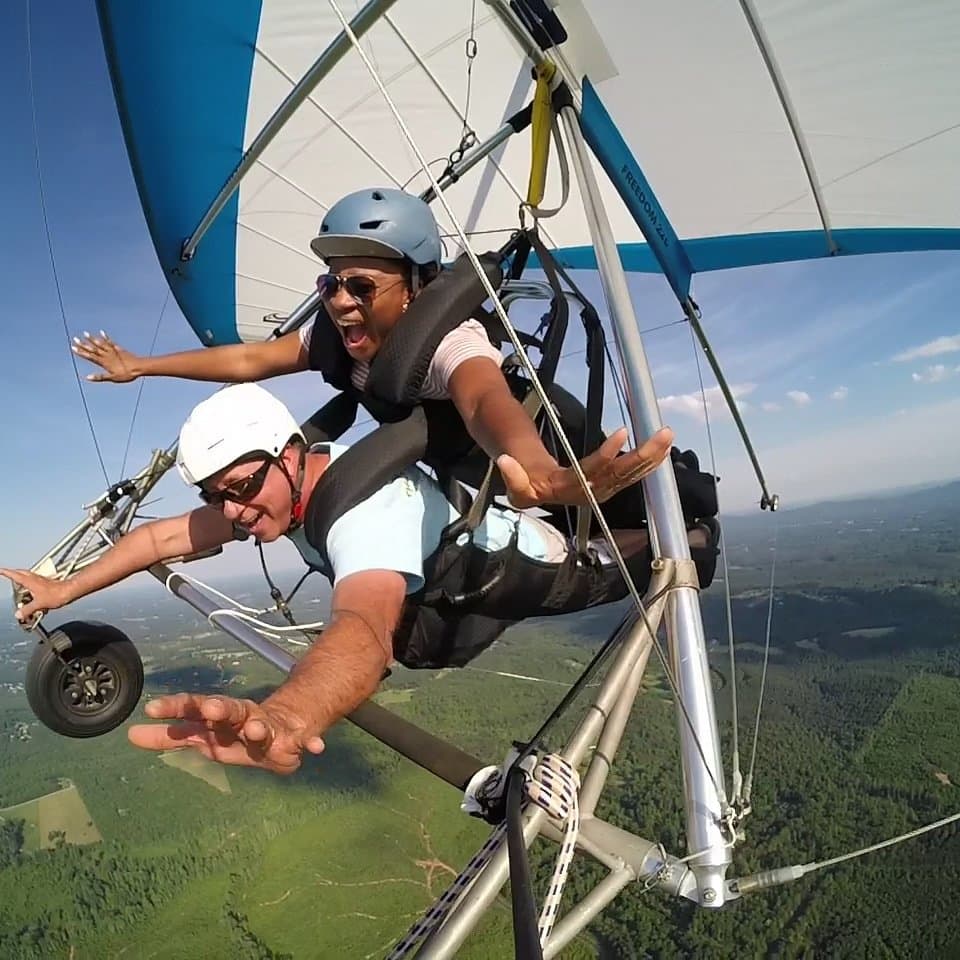 Hang Gliding Tandem Flights are awesome fun with breathtaking views.
