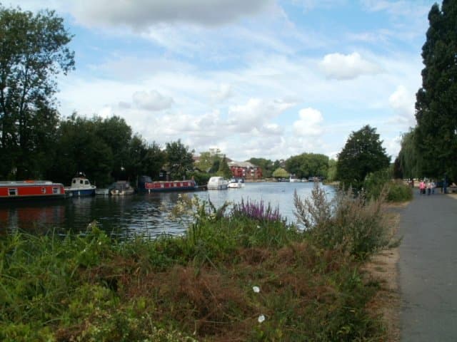 The view of the Thames from Christchurch Meadows.