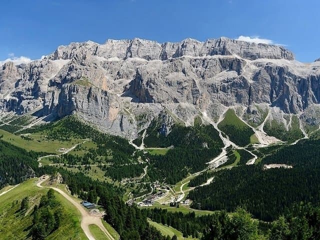 Il passo col gruppo del Sella