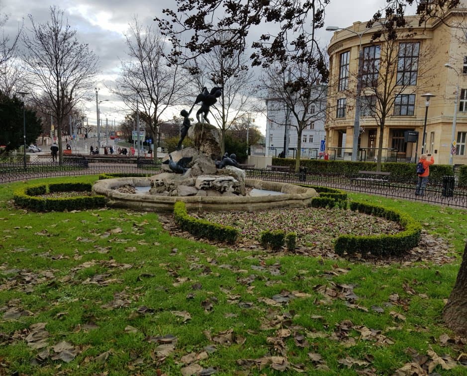 The Duck Fountain in square