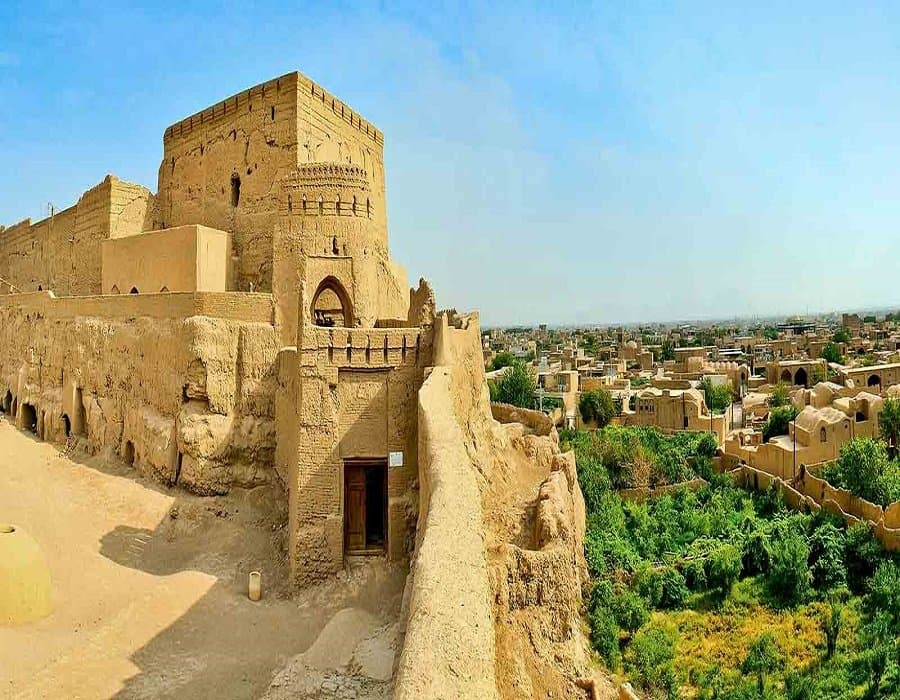 The Narin Ghalleh or Narin Castle is a mud-brick fort or castle in the town of Meybod, Iran. Some of the castles incorporate mud bricks of the Medes period and of the Achaemenes and Sassanid dynasties. Architectural experts have argued that the construction and erection of Narin Castle was not made on a wasteland, but on an older building. It is possible to see works of architecture that has been constructed in the place in the following sections and layers below.