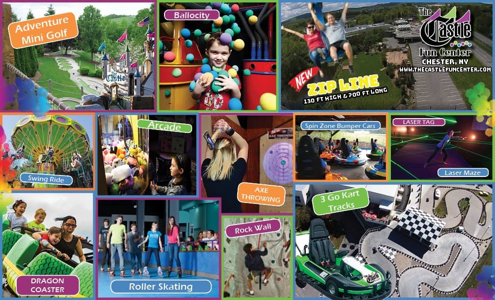 The Castle Fun Center activities, located in Chester, NY just 2 miles from LegoLand New York