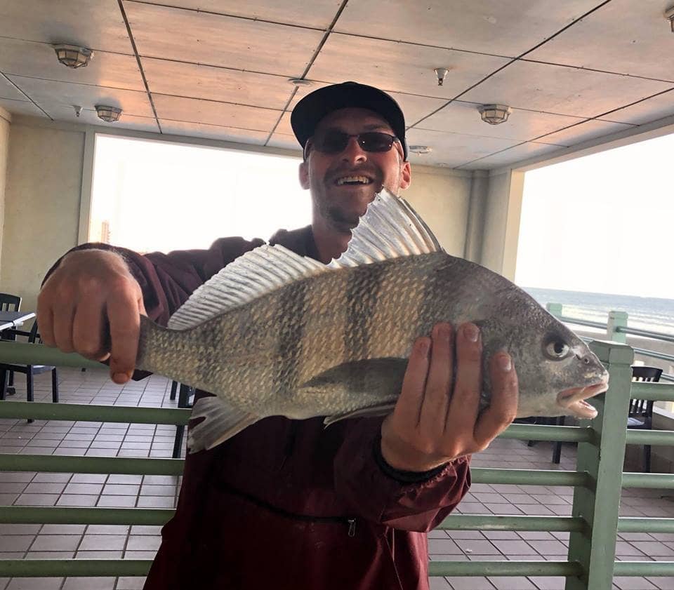Pier Fishing Action