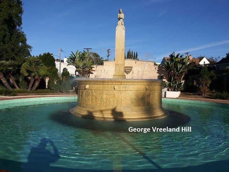 Electric Fountain in Beverly Hills, California. Photo by, George Vreeland Hill
