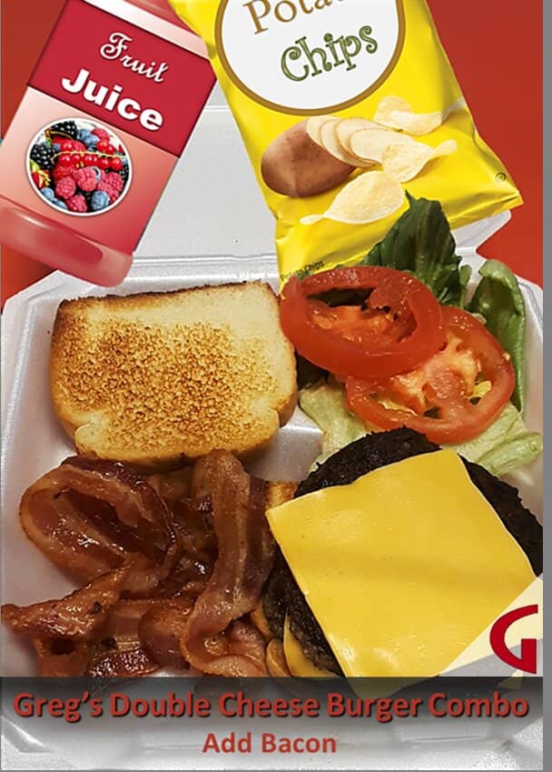 Greg's Double Cheeseburger Combo