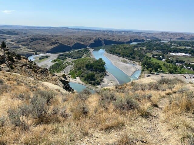 Looking Down on the Yellowstone River