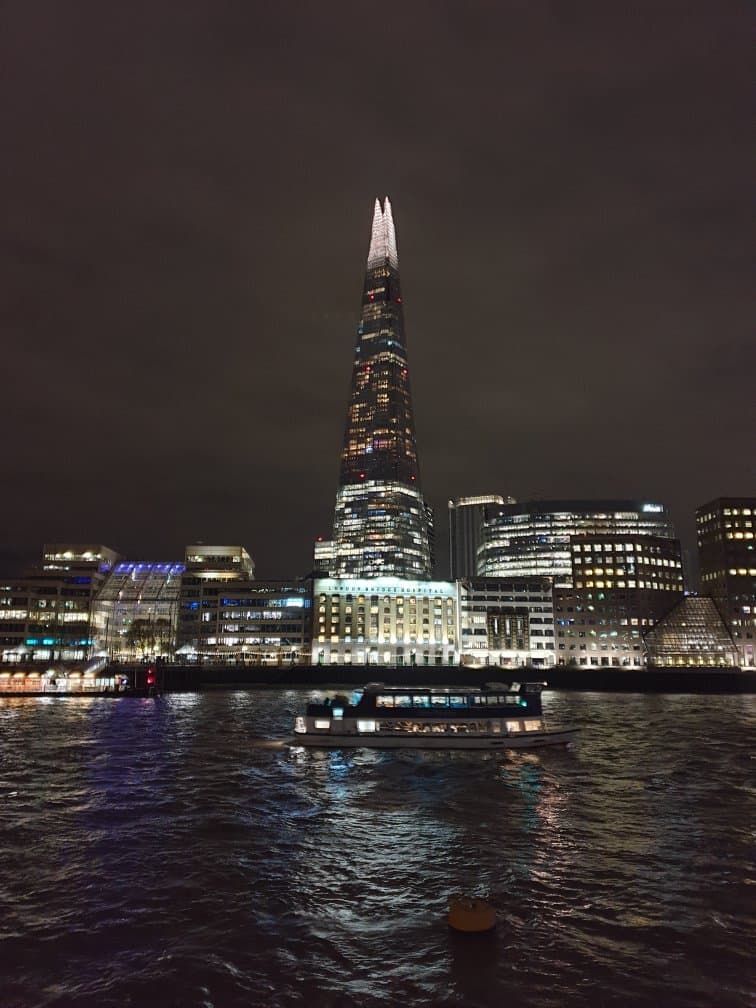 Partial evening Thames Path walk in City of London section. November 2021