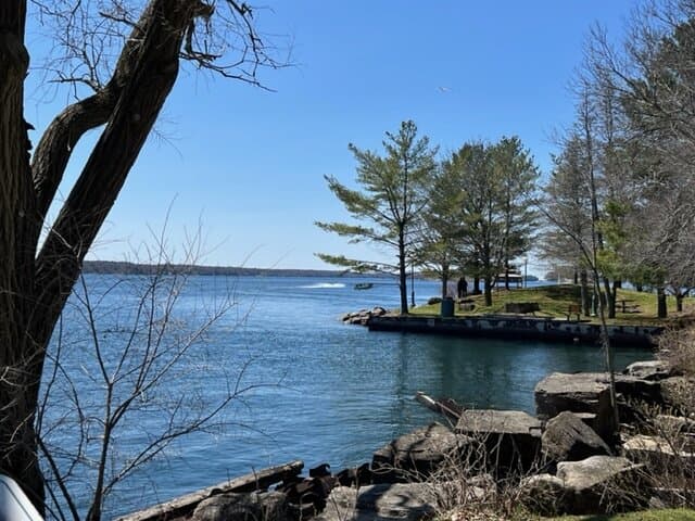 This part of the Brock Trail is close to the Brockville Yacht Club.
