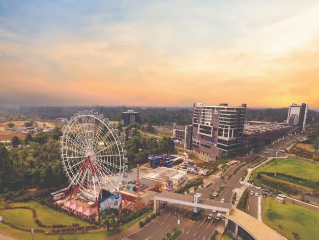 Aerial view of Two Rivers Lifestyle Centre.