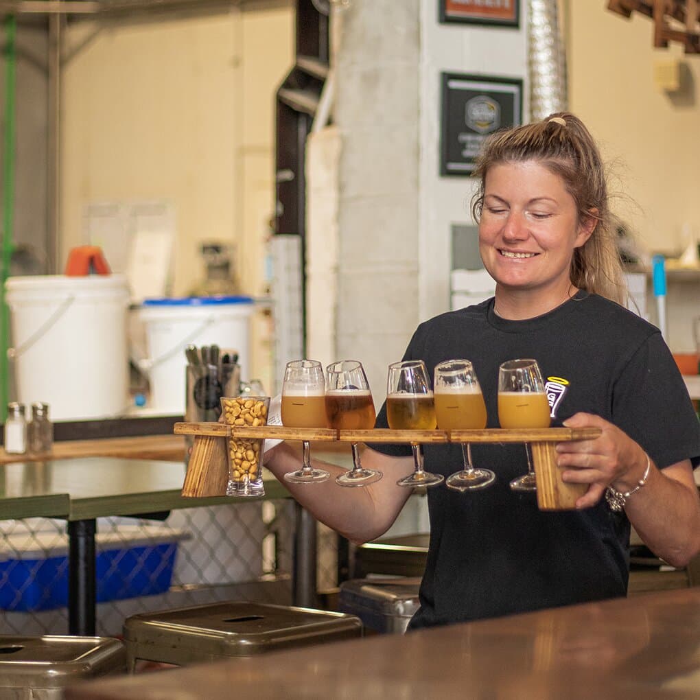 We offer tasting racks of your choice of any five beers or ciders