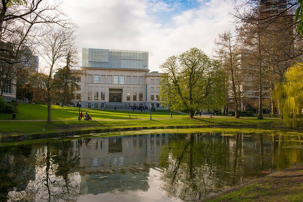 Outside of House of European History, in Parc Leopold.