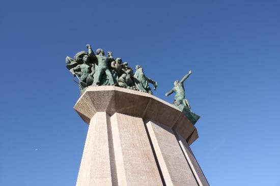 Close up of the monument