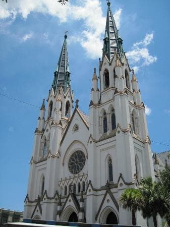 View of the Cathedral of St. John the Baptist from Lafayette Square