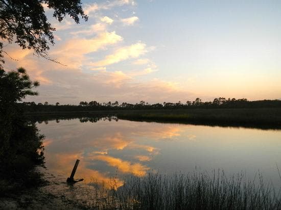 Early evening sunset on the esturary