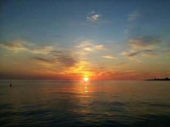 sunset near the twin lights