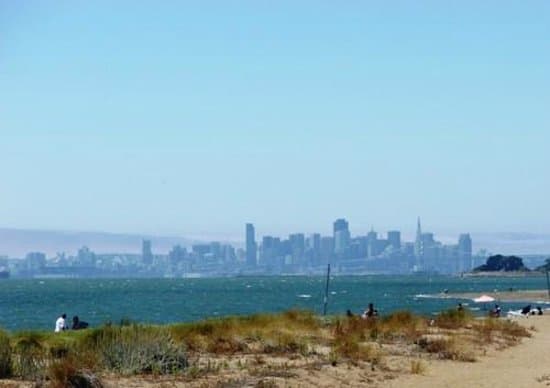 SF Skyline view from Crab Cove/Crown Beach