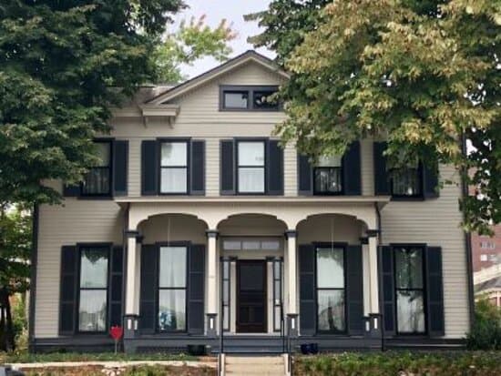 The beautiful Vachel Lindsay home as it appears today from Fifth St.