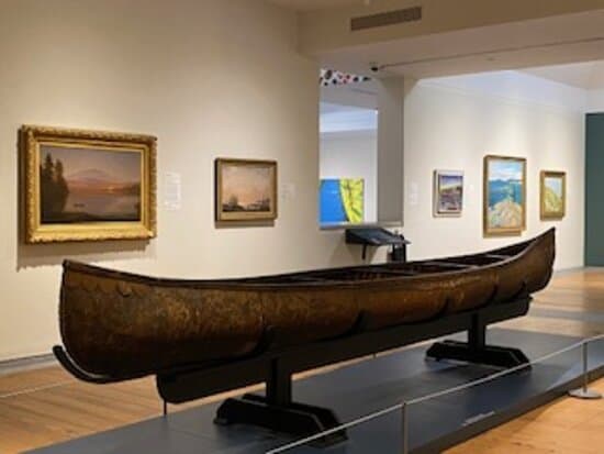 The Penobscot-made birch bark canoe, circa 1880.