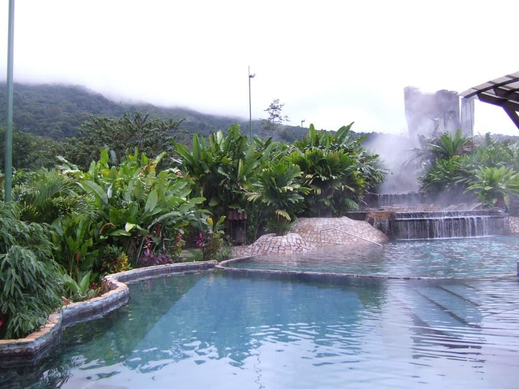 Arenal Volcano is behind the clouds