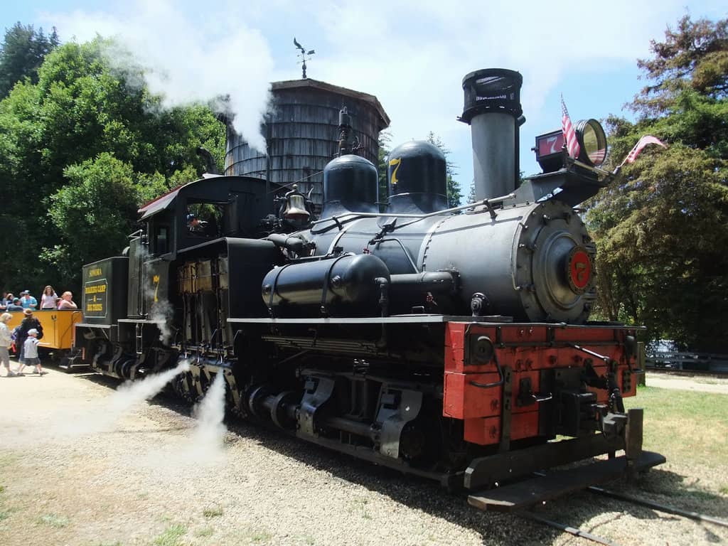 Steam Train Ride Through Redwoods