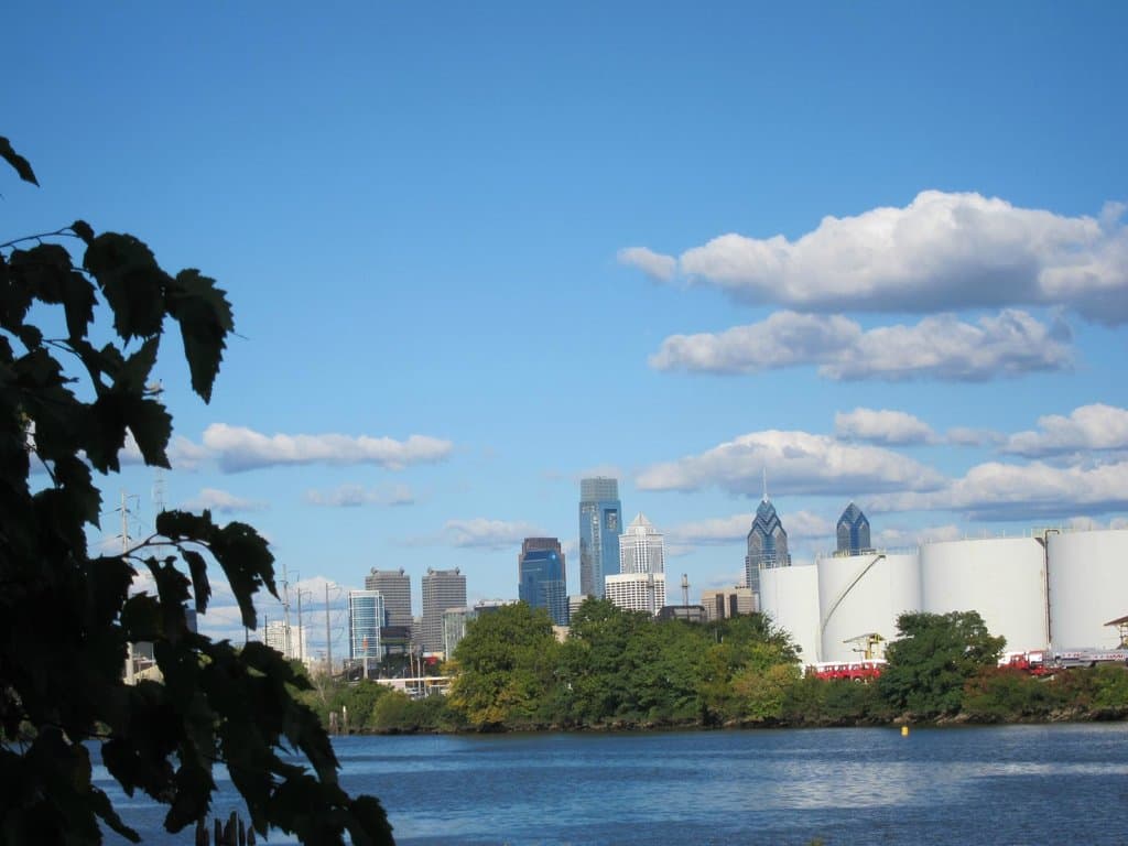 View of Philadelphia from the river