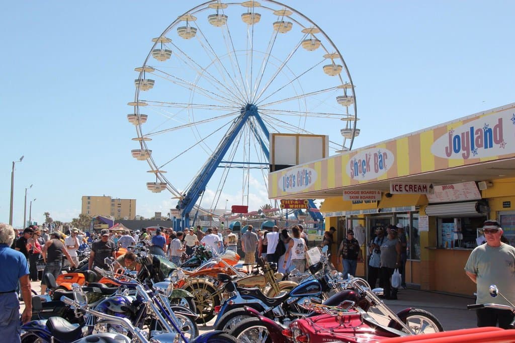 During the annual bike show on the Boardwalk.