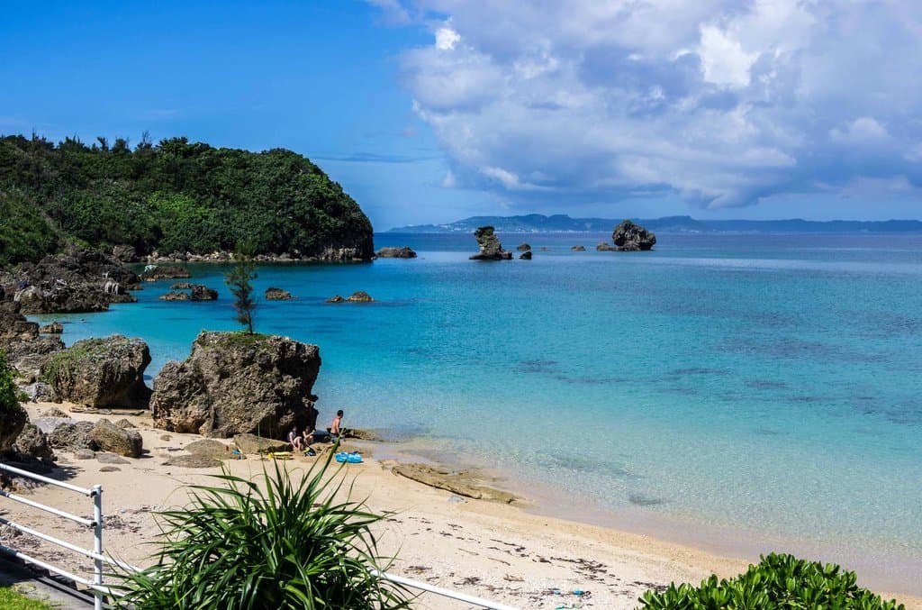 A view of the beach on Tsuken-jima.