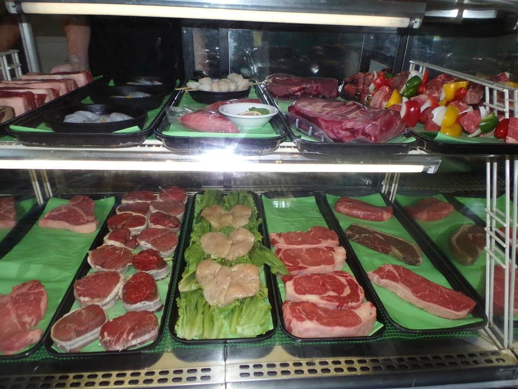 Pick you steak, chicken or seafood