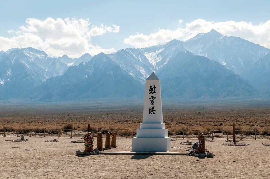 Memorial with the Sierras Behind