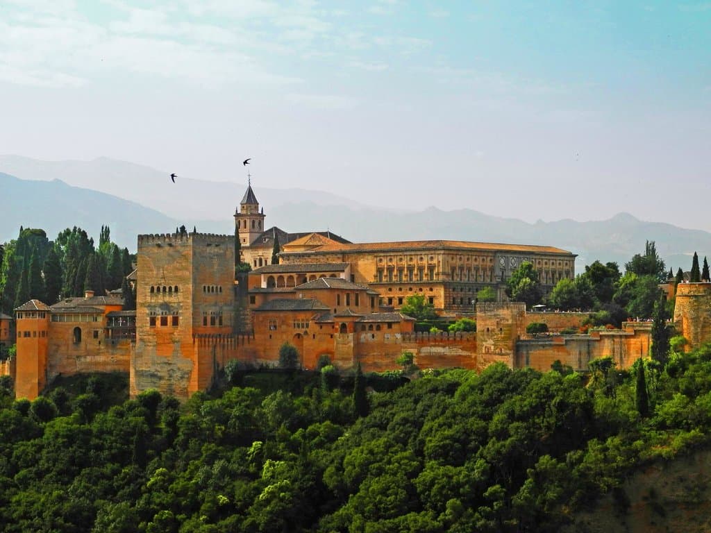 Alhambra vom Mirador bei Tag