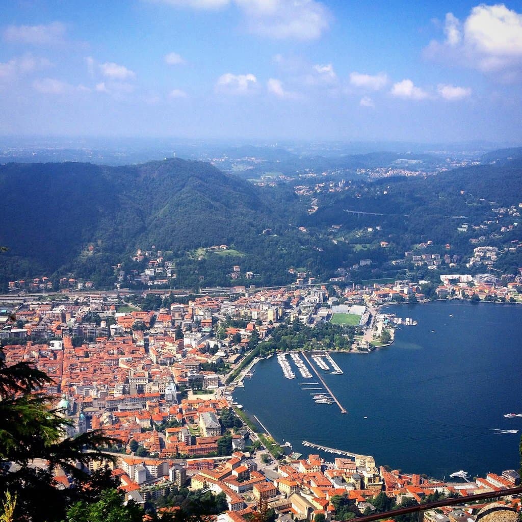 View to the city from the mountain