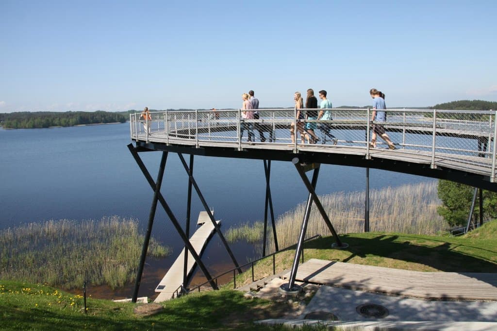 The observation deck on the lake Zarasas