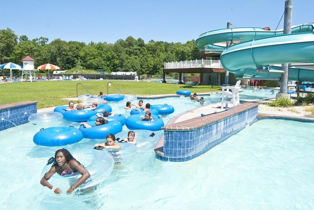 Lazy River & Tubin' Flumes in the Water Park at Frontier Town