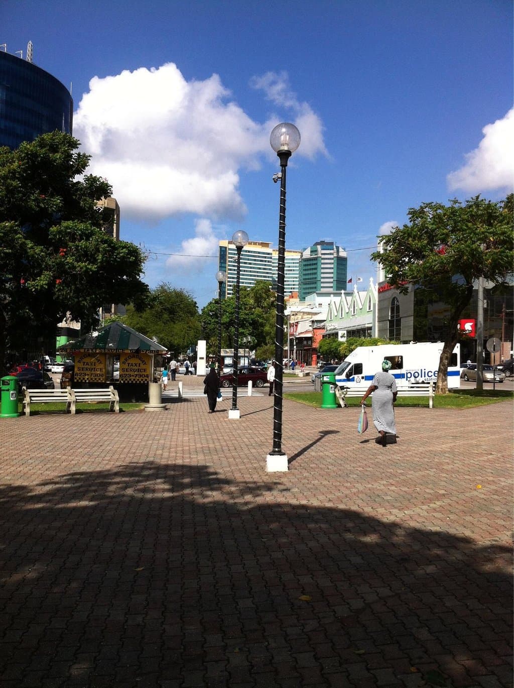 Along the promenade