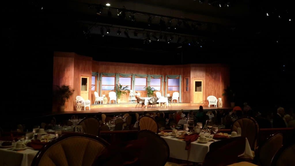 View of the stage from my table