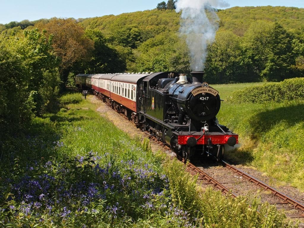 The Cornish Belle climbing up to Bodmin
