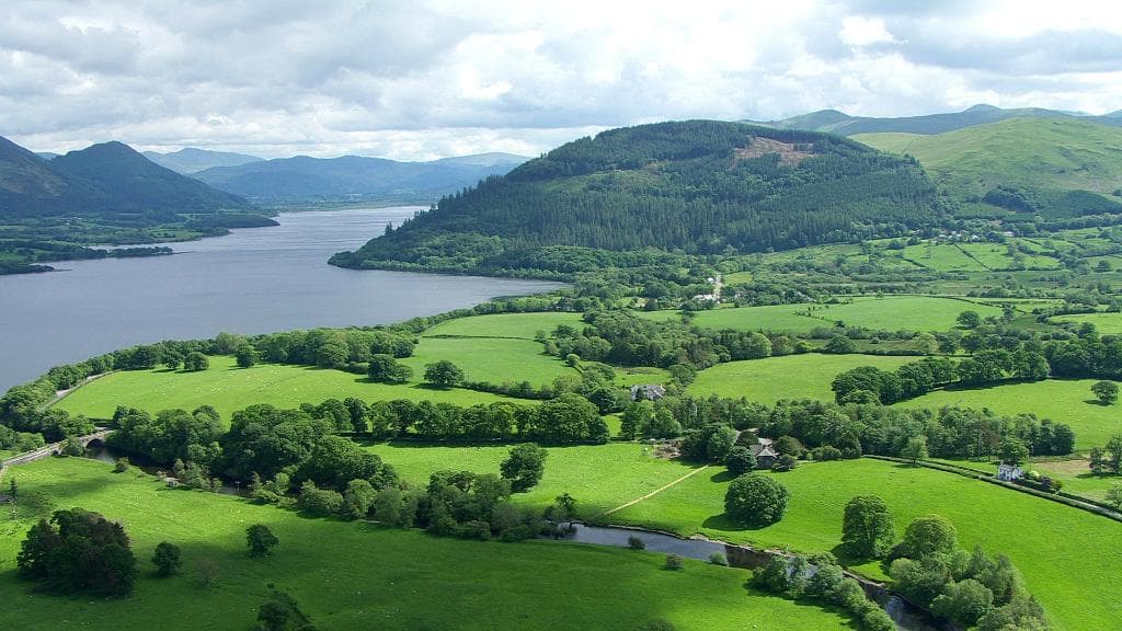 Ariel view of The Lakes Distillery - Bassenthwaite Lake