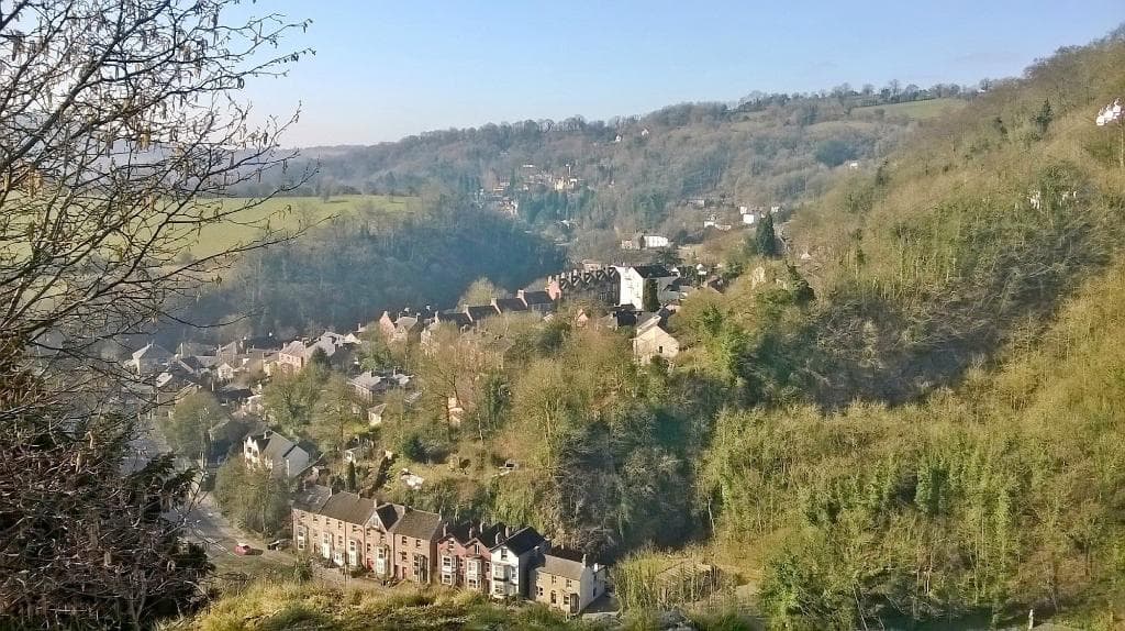 View of Matlock Bath from the top of High Tor