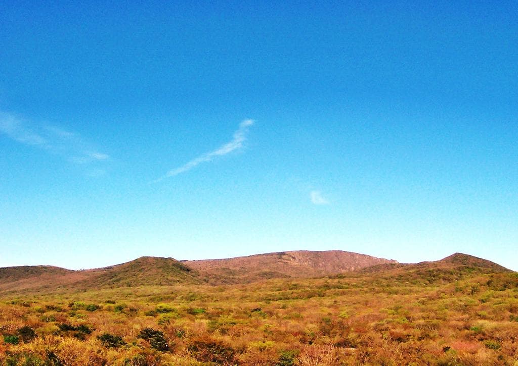 View of Hallasan landmarks from 1100 Meter Road Observation Deck