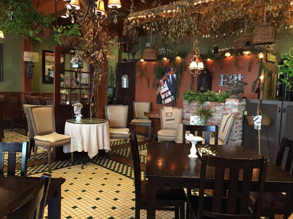 Great decor inside too, like a French cafe.