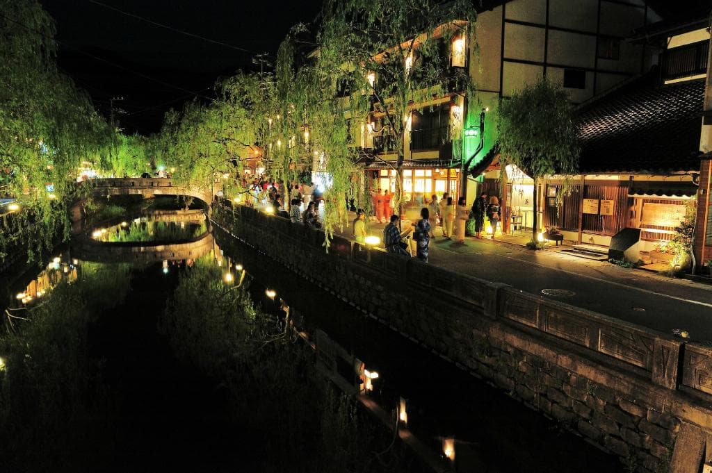Sidewalk at night
