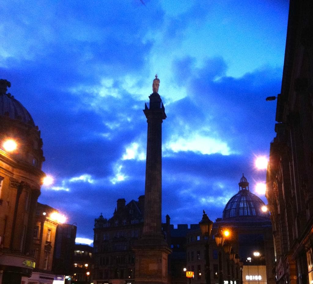 Grey's Monument at Night