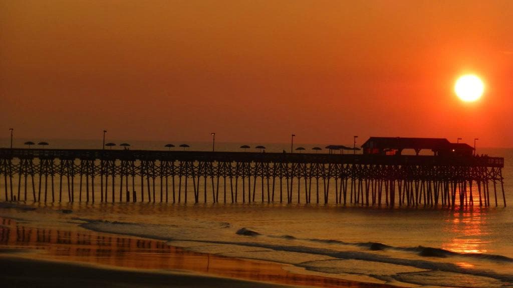 Sunrise over the pier