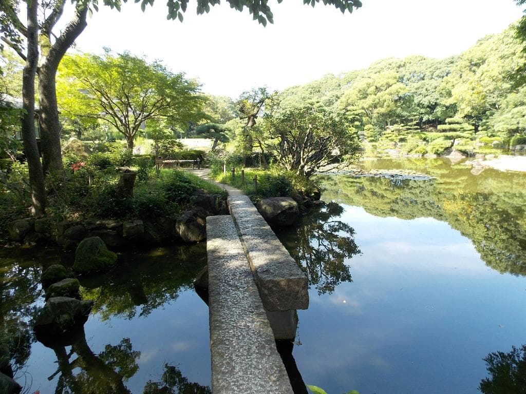 慶沢園 切石橋