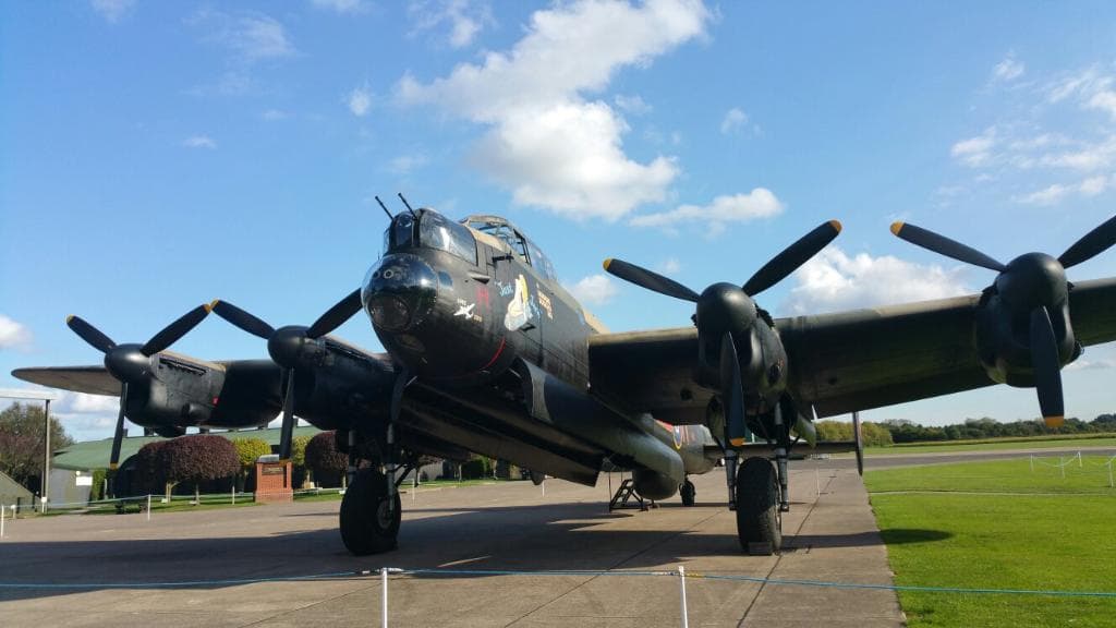 Where else can you stand under a WW2 DAKOTA and look outside to see a Lancaster? Best £7 I've e